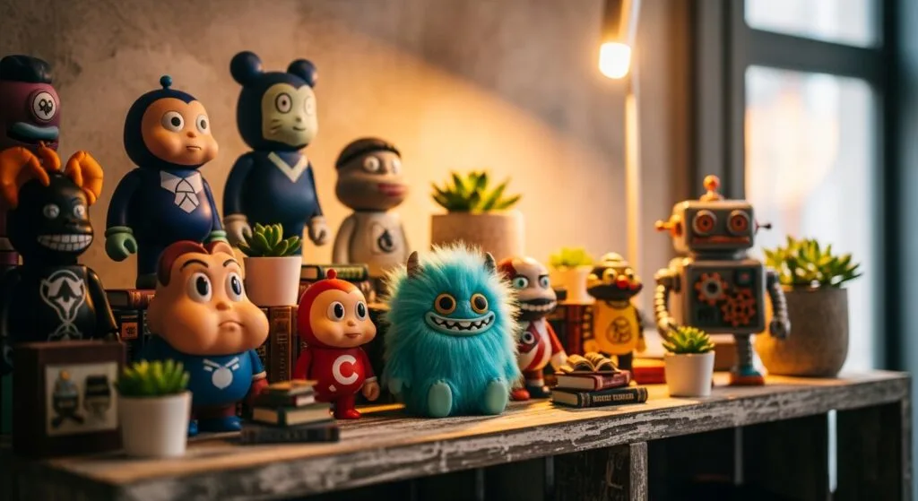 Smiski Living 玩具的展示擺設