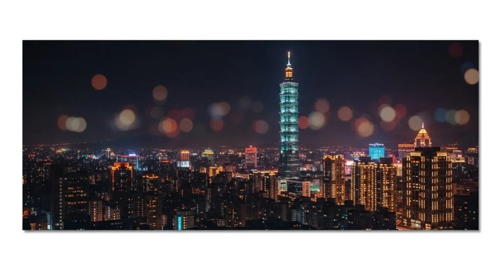 盲盒城市熱度排名的台北夜景