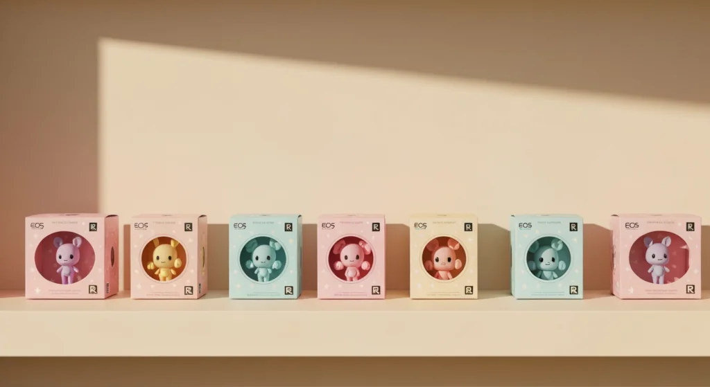 數個不同系列的POP MART盲盒在架上陳列，為2000元內盲盒收藏提供靈感