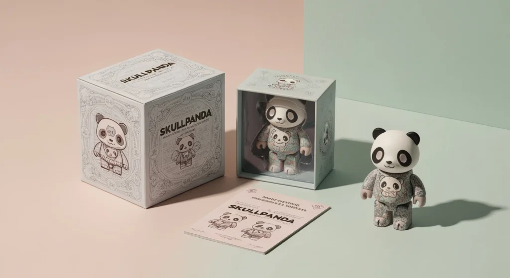 SKULLPANDA Hype 正版與盜版公仔包裝與塗裝差異比較圖