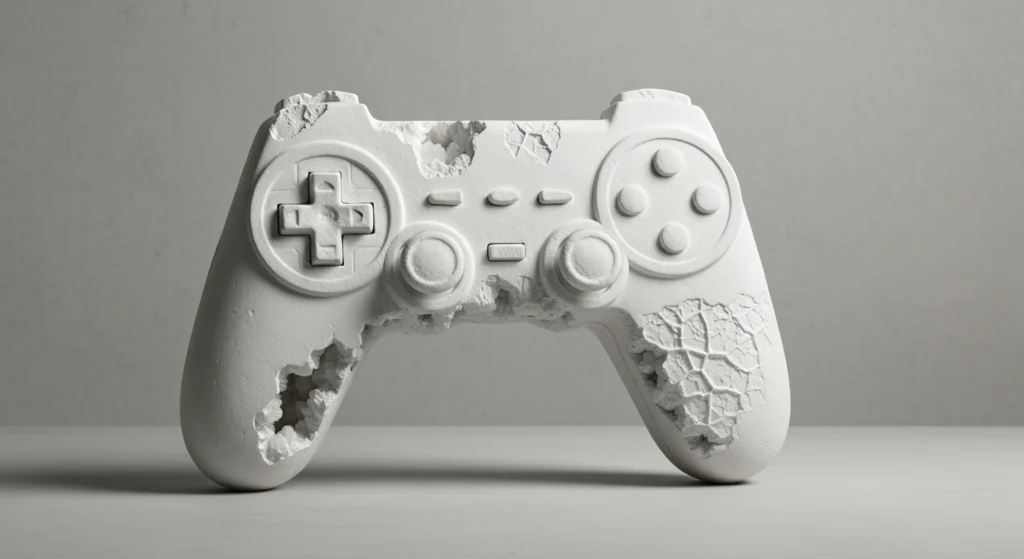 Daniel Arsham 標誌性侵蝕風格的雕塑作品近照