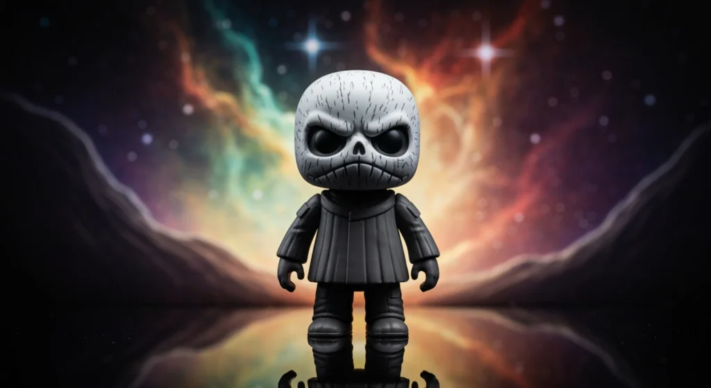 SKULLPANDA 天行者系列公仔在星空背景前的特寫照片