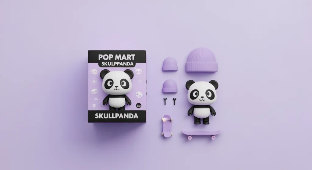 POP MART SKULLPANDA PChome比價後在授權通路購買的開箱場景