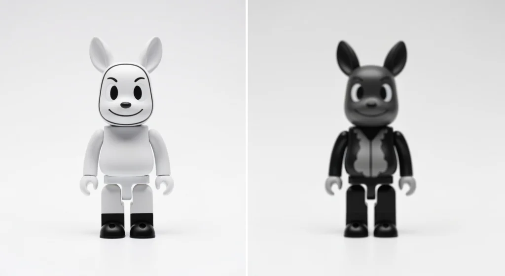 正版與盜版 PUCKY Costume 公仔細節對比圖