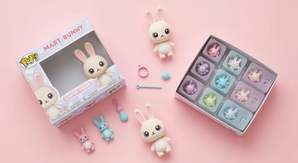 BUNNY 復活節系列盲盒開箱，包含彩蛋與兔子造型的設計師玩具公仔