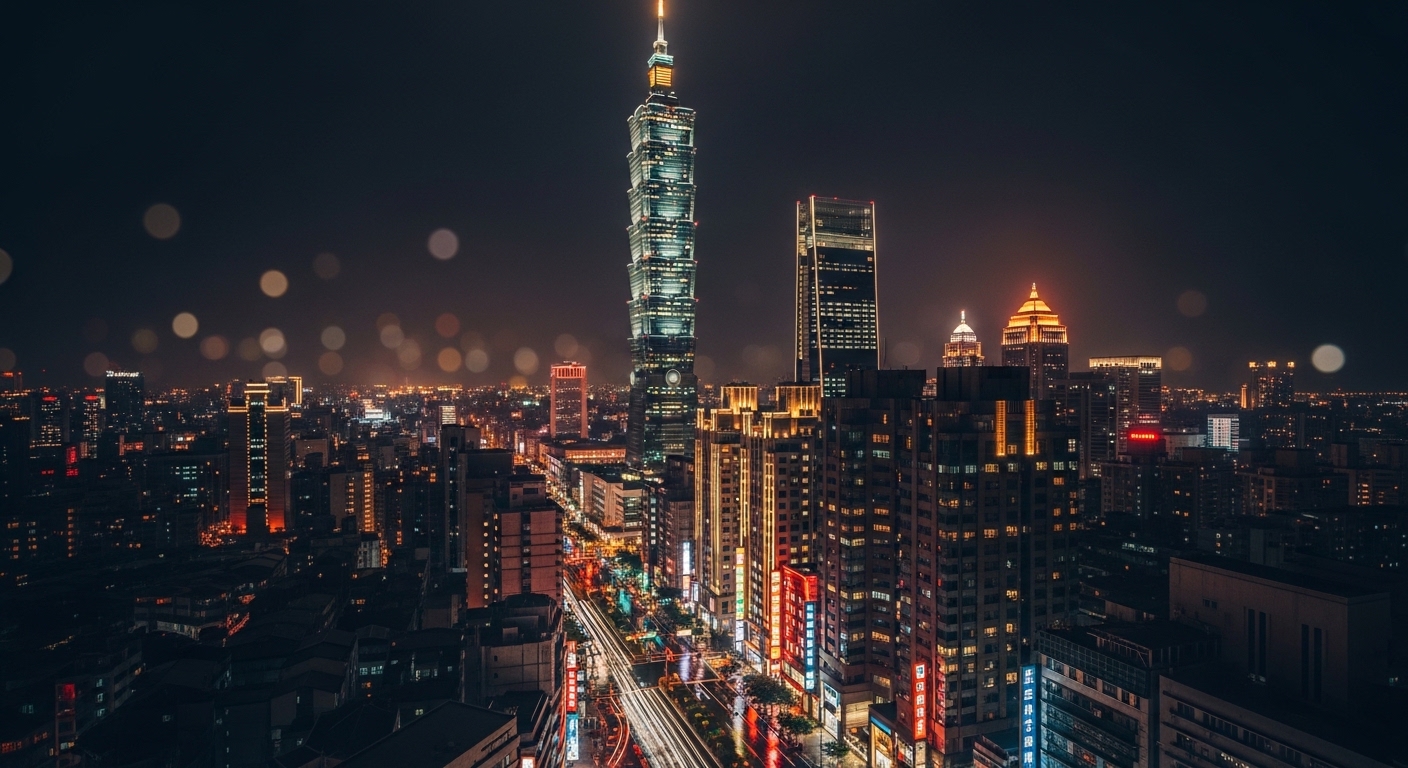 盲盒 AI 設計探討的台北夜景