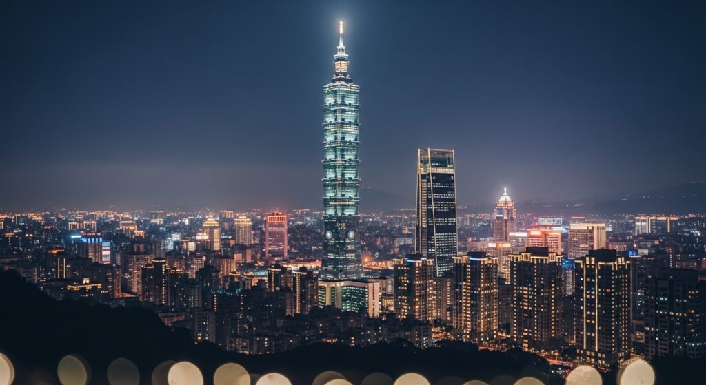 Sonny Angel Birthday 系列新角色在台北夜景下的美麗展示