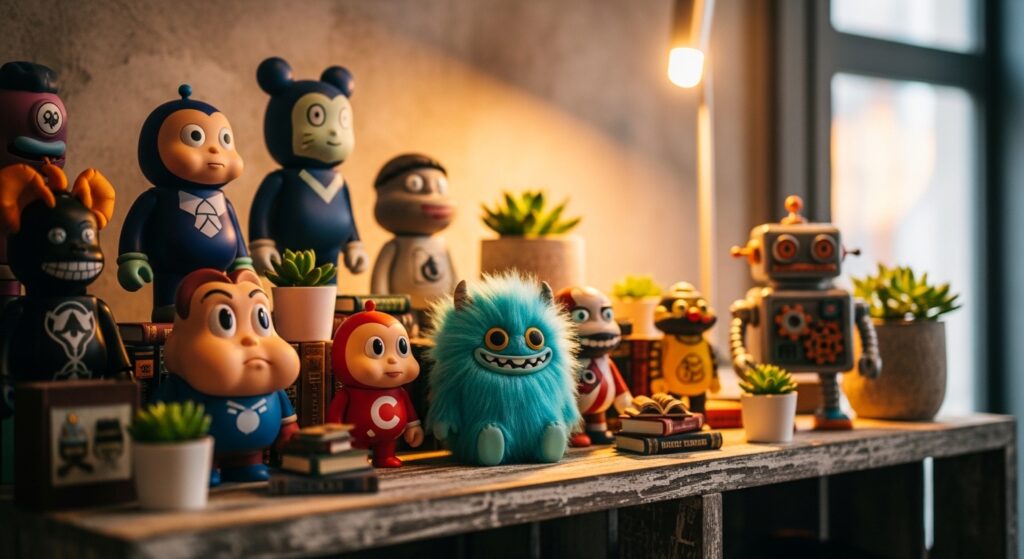Smiski Living 玩具的展示擺設