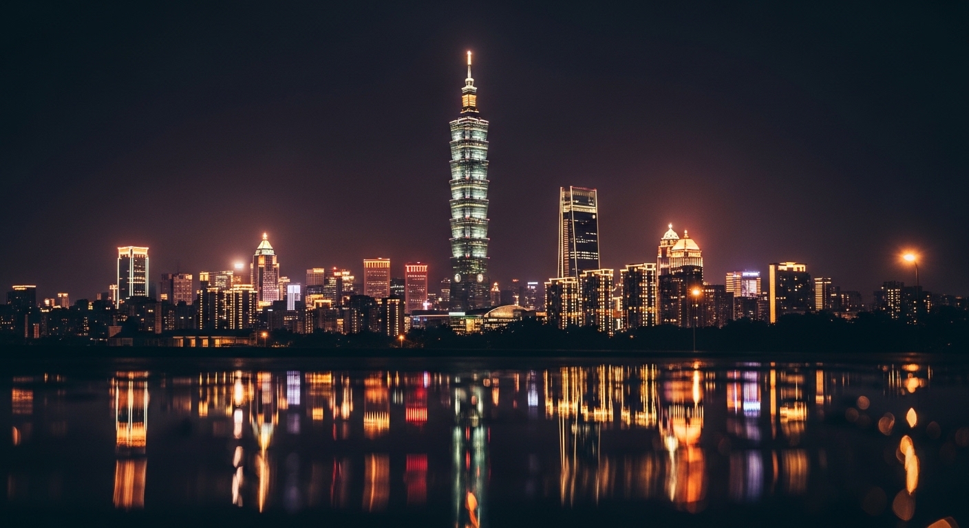 潮玩保溫瓶的美麗夜景