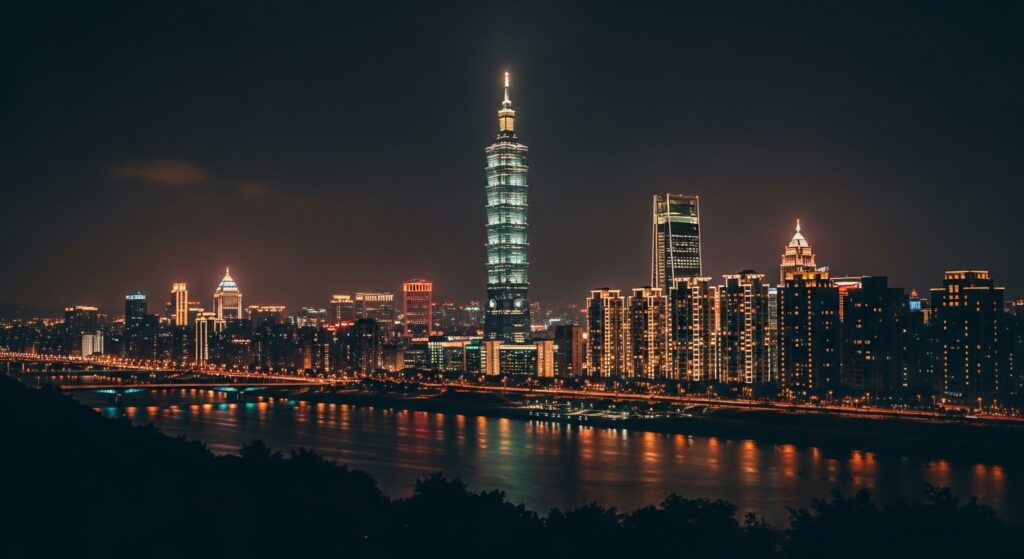 Coarse 設計師作品的台北夜景背景