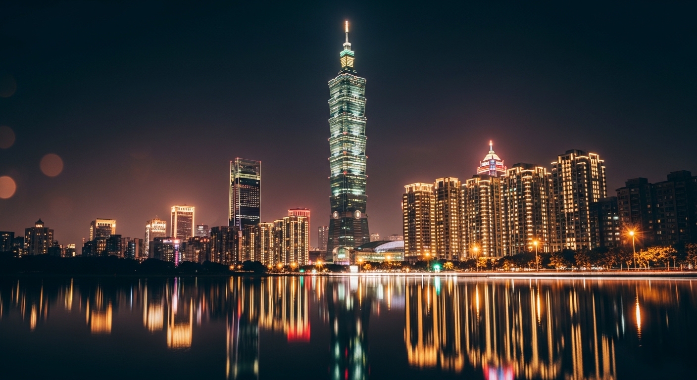 Sonny Angel 盲盒在台北夜景下的精美展示