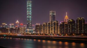 樹脂公仔收藏的美麗台北夜景