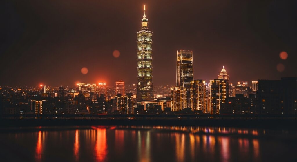 盲盒秋冬色彩趨勢的優雅夜景