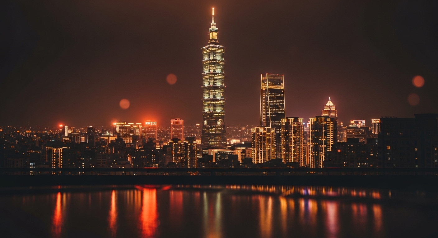 盲盒秋冬色彩趨勢的優雅夜景