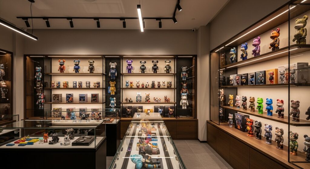 POP MART Hirono 系列的玩具展示
