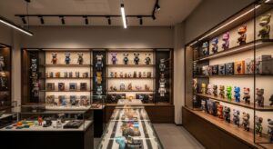 POP MART Hirono 系列的玩具展示