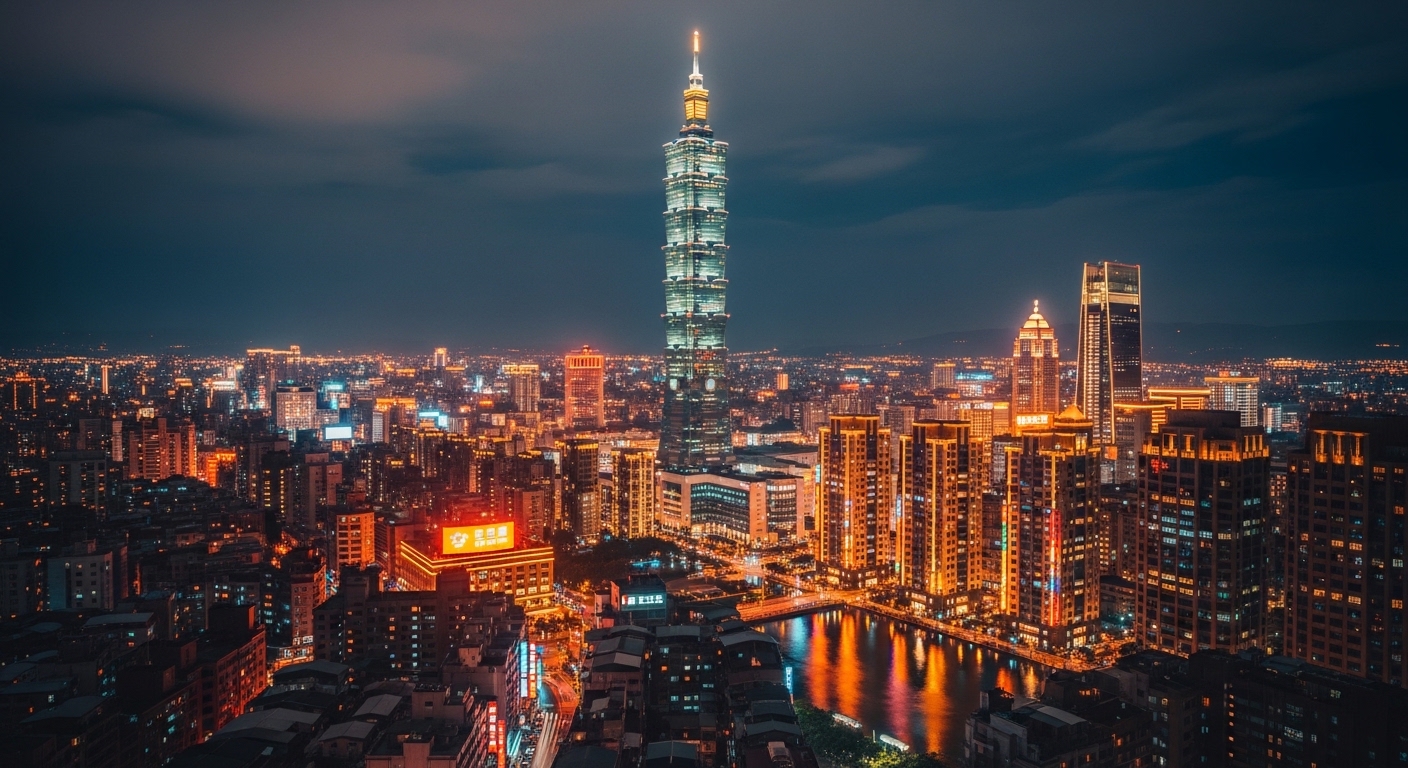 潮玩便當盒在台北夜景中的美麗展示