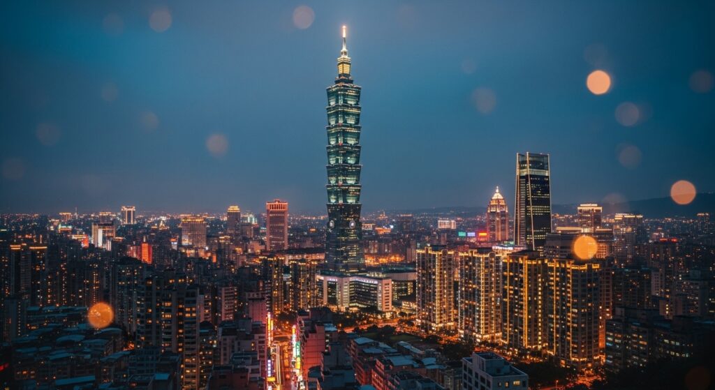 POP MART 盲盒收藏的夜景圖