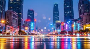 Hirono City of Mercy 的美麗夜景