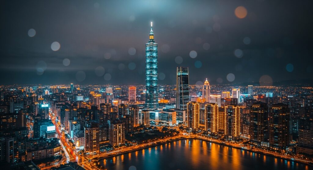 盲盒鑰匙圈周邊收藏指南，繁華的台北夜景