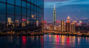 POP MART 預購的台北夜景