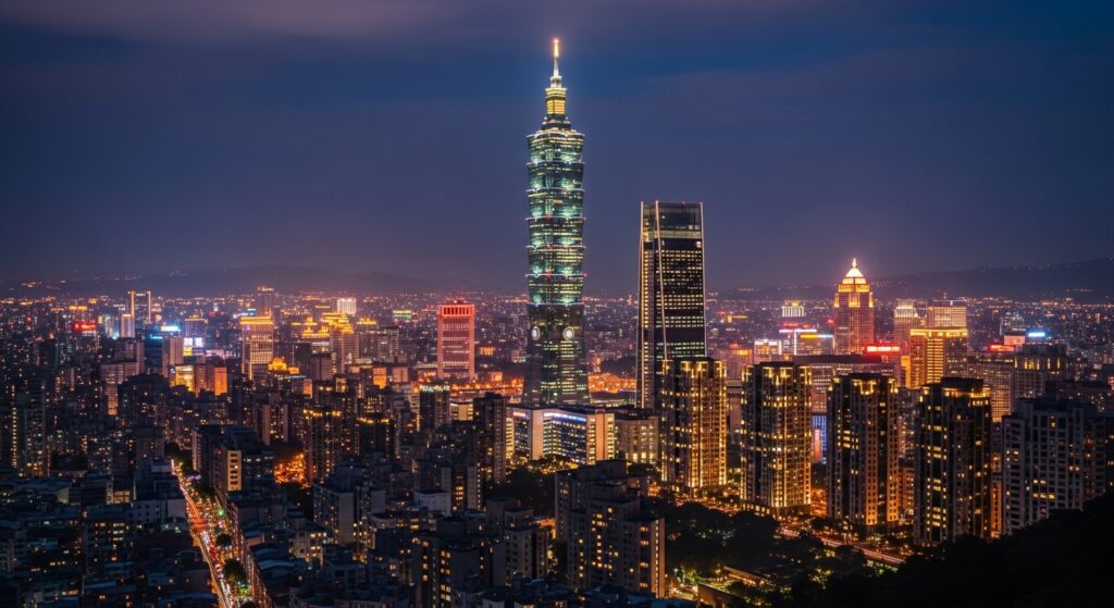 盲盒歷史的探索，台北夜景