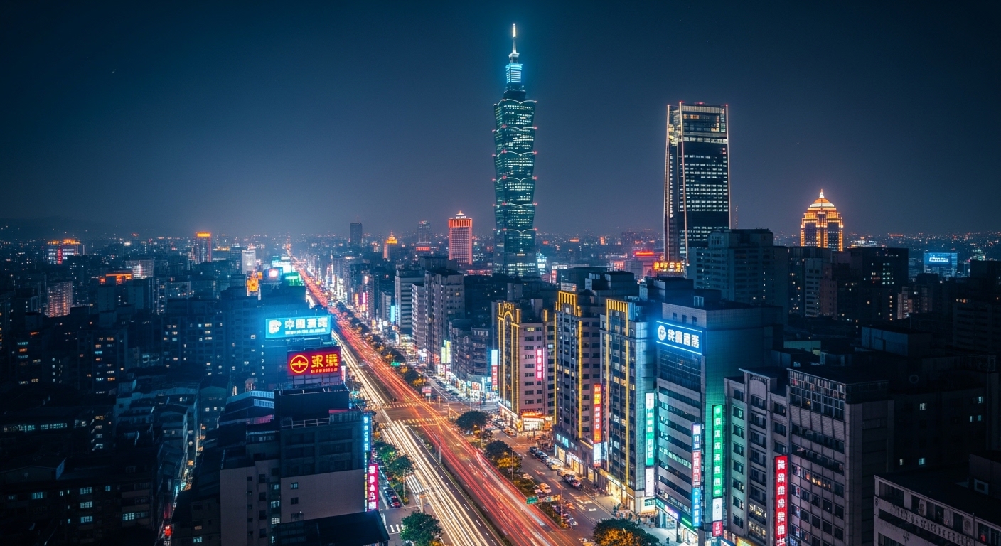 全台 POP MART 實體店的繁華台北夜景
