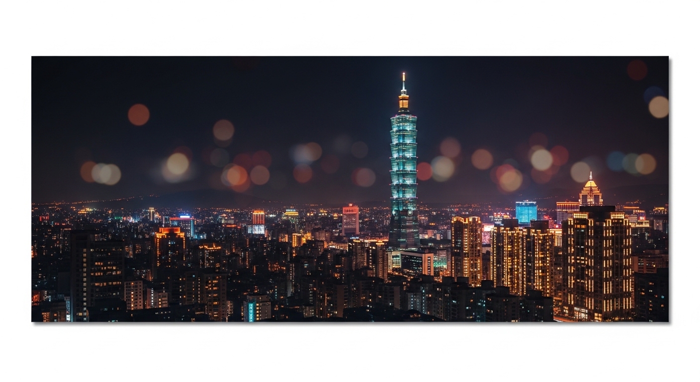 盲盒城市熱度排名的台北夜景
