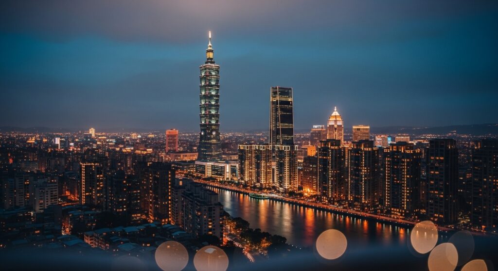 BUNNY 粉紅系列設計師玩具的夜景