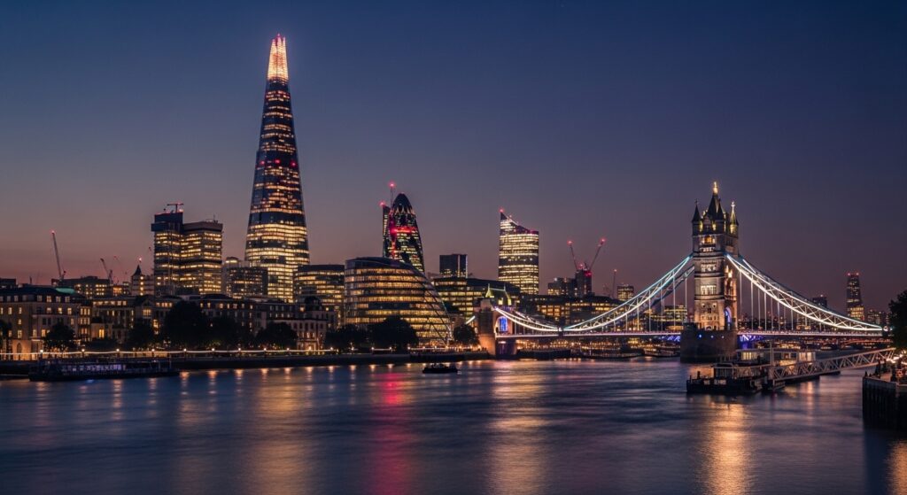 倫敦盲盒的夜景