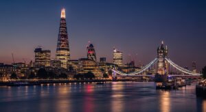 倫敦盲盒的夜景