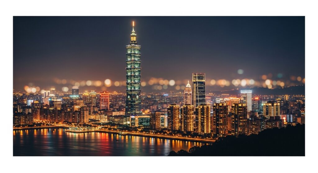Sonny Angel Animal 在台北夜景中呈現