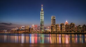 盲盒七夕情人節限定商品在台北的夜景
