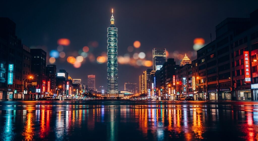 夜景中的台北美麗天際線