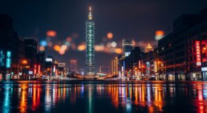 夜景中的台北美麗天際線