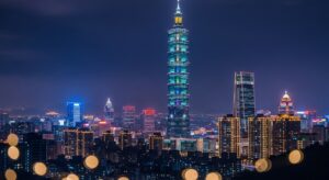 盲盒 AI 圖 生成的台北夜景