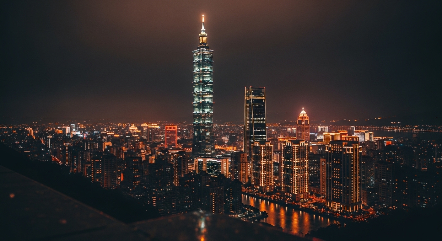 盲盒台中限定的夜景