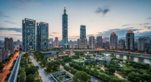 盲盒外拍在台北市的美景
