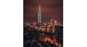 盲盒電腦周邊收藏的繁華台北夜景