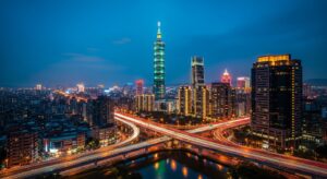 銅鑼灣盲盒的夜景