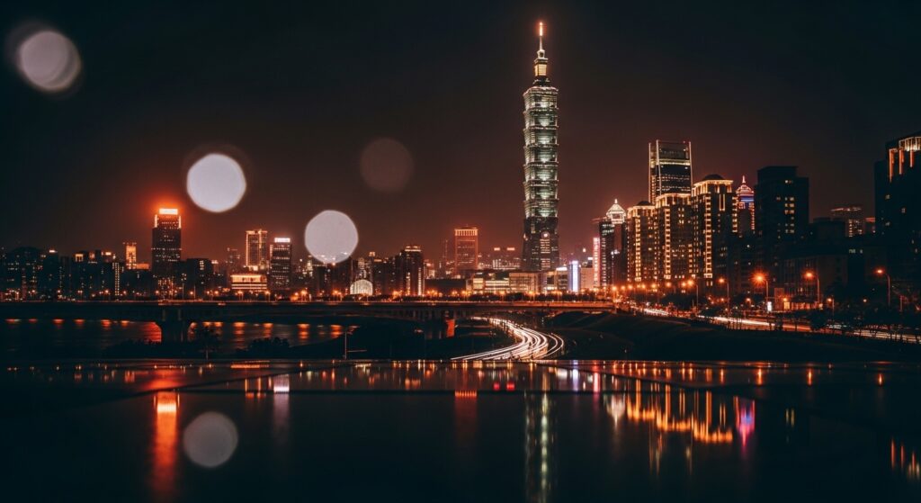 盲盒港星收藏觀察的優美台北夜景