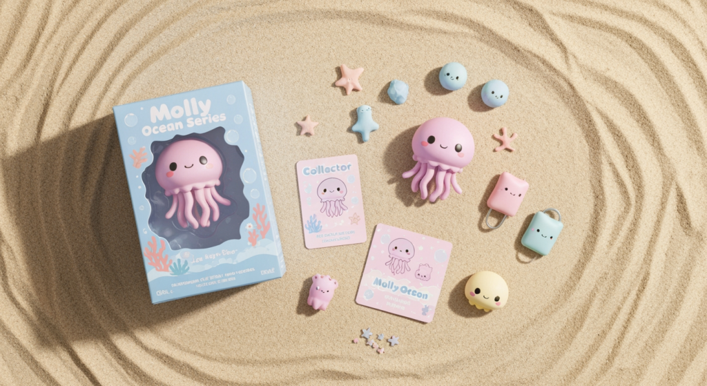Molly 海洋系列正版與盜版辨別，圖為開箱場景